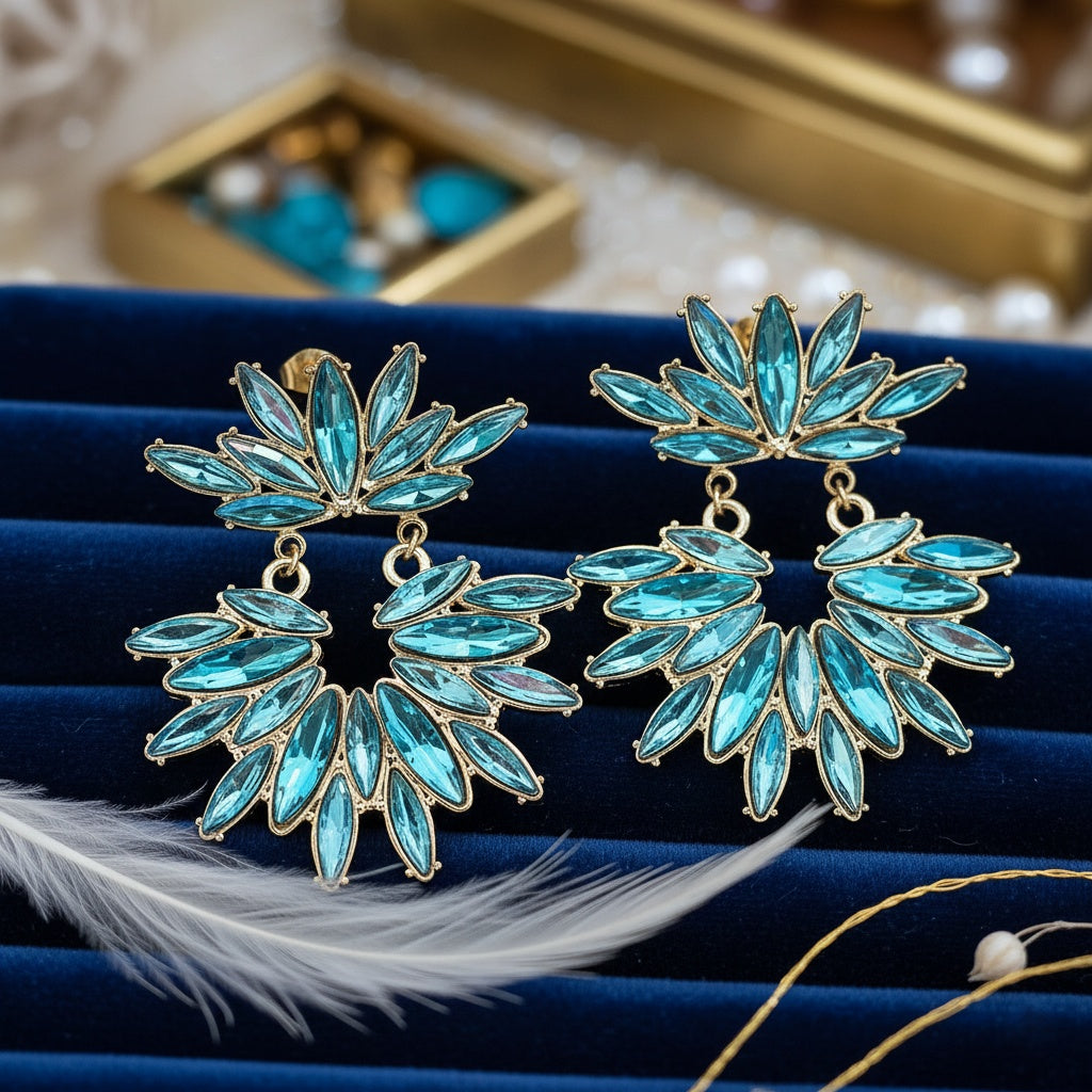 Cercei Design floral din Oțel Inoxidabil - Hipoalergenici