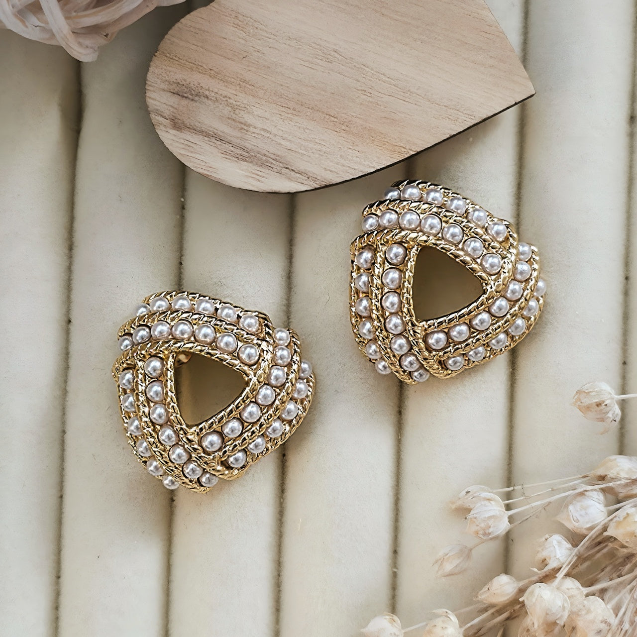 Cercei Nod triunghiular din Oțel Inoxidabil - Hipoalergenici