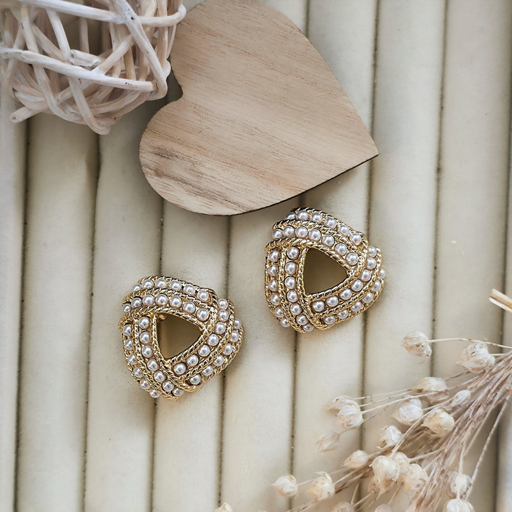 Cercei Nod triunghiular din Oțel Inoxidabil - Hipoalergenici