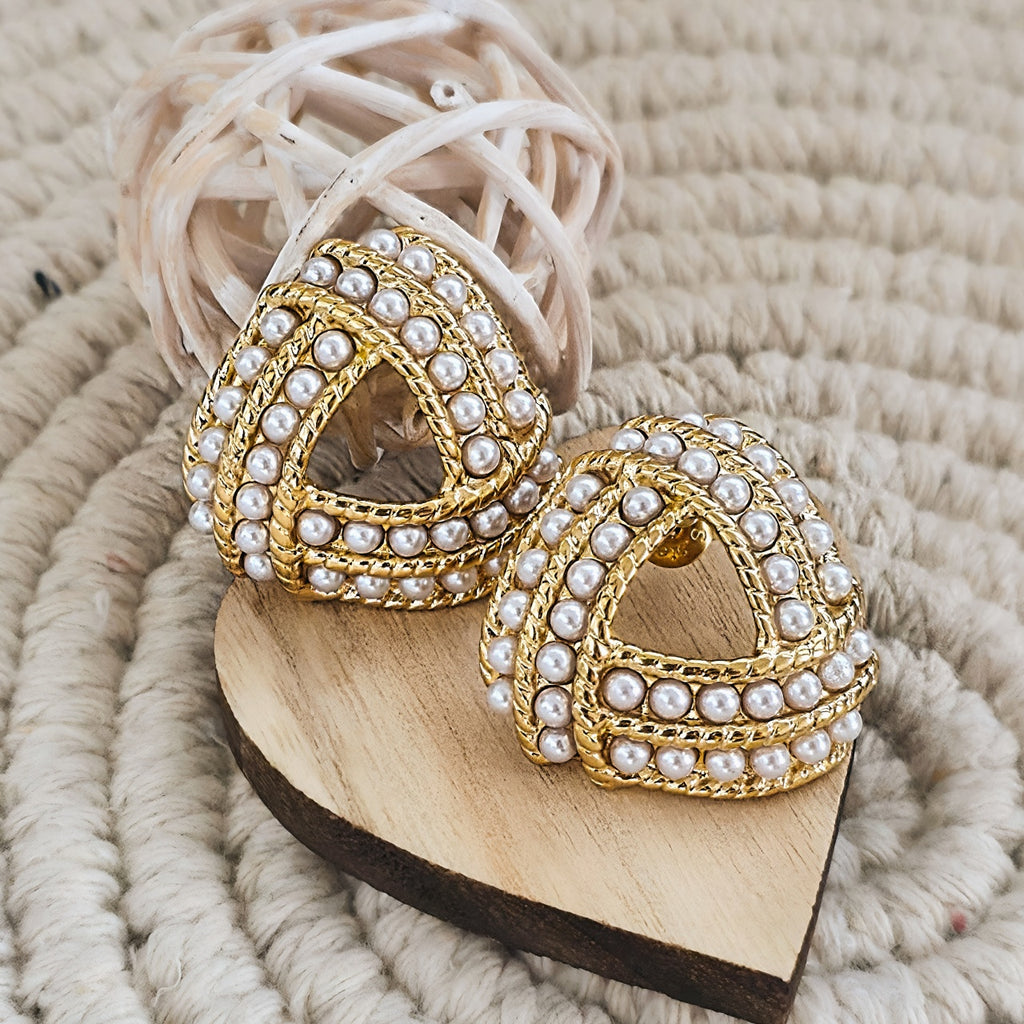 Cercei Nod triunghiular din Oțel Inoxidabil - Hipoalergenici