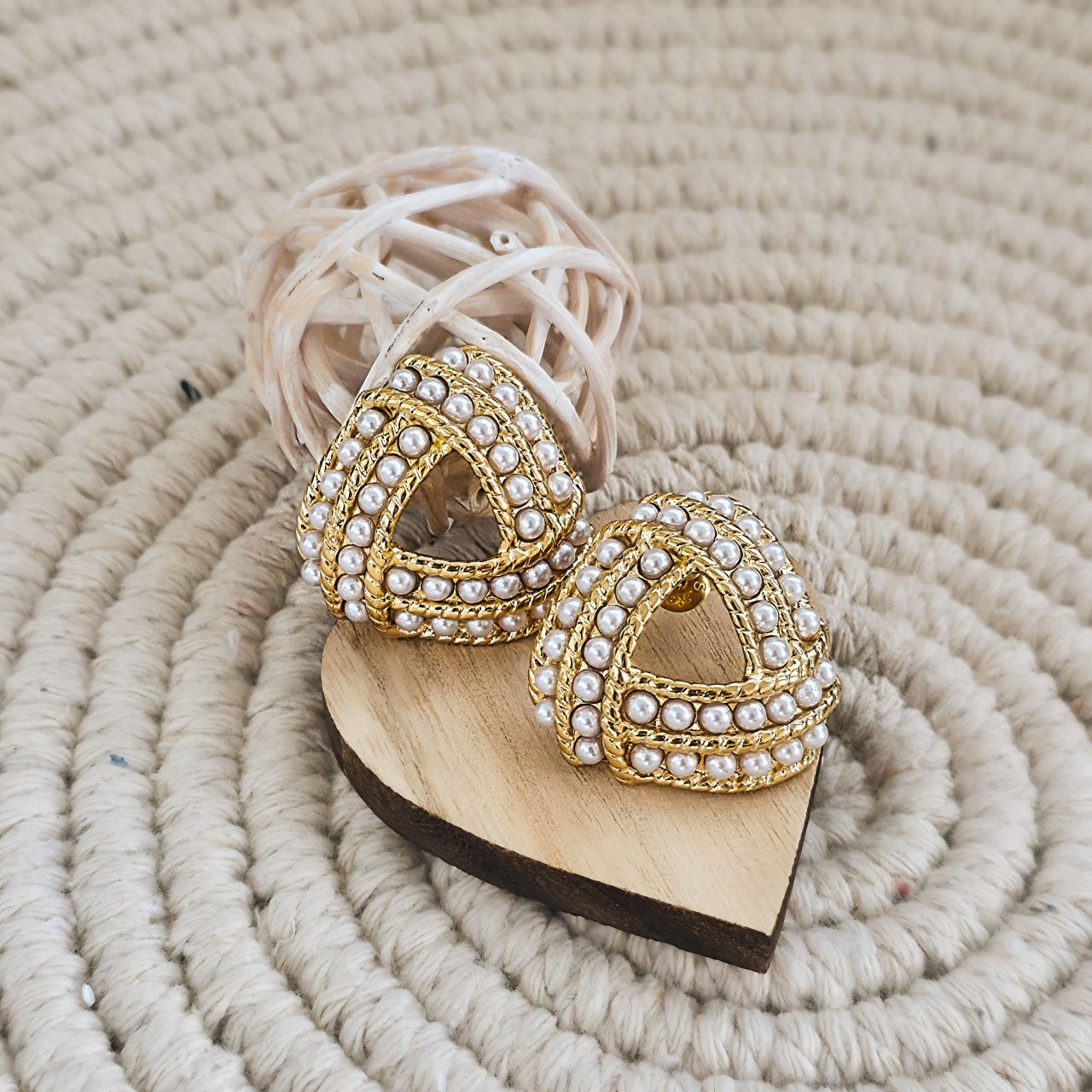 Cercei Nod triunghiular din Oțel Inoxidabil - Hipoalergenici