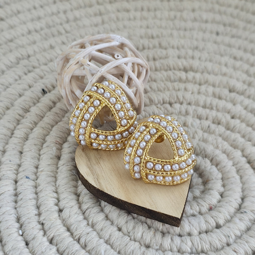 Cercei Nod triunghiular din Oțel Inoxidabil - Hipoalergenici - CM1824