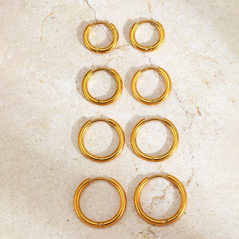 Cercei Creolă Oțel Inoxidabil 8mm / 10mm / 12mm / 14mm - Hipoalergenici