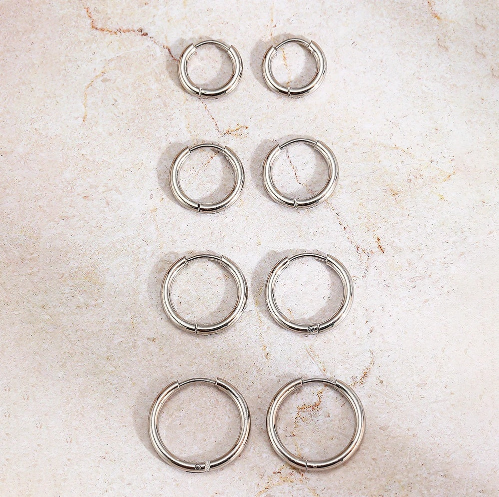 Cercei Creolă Oțel Inoxidabil 8mm / 10mm / 12mm / 14mm - Hipoalergenici