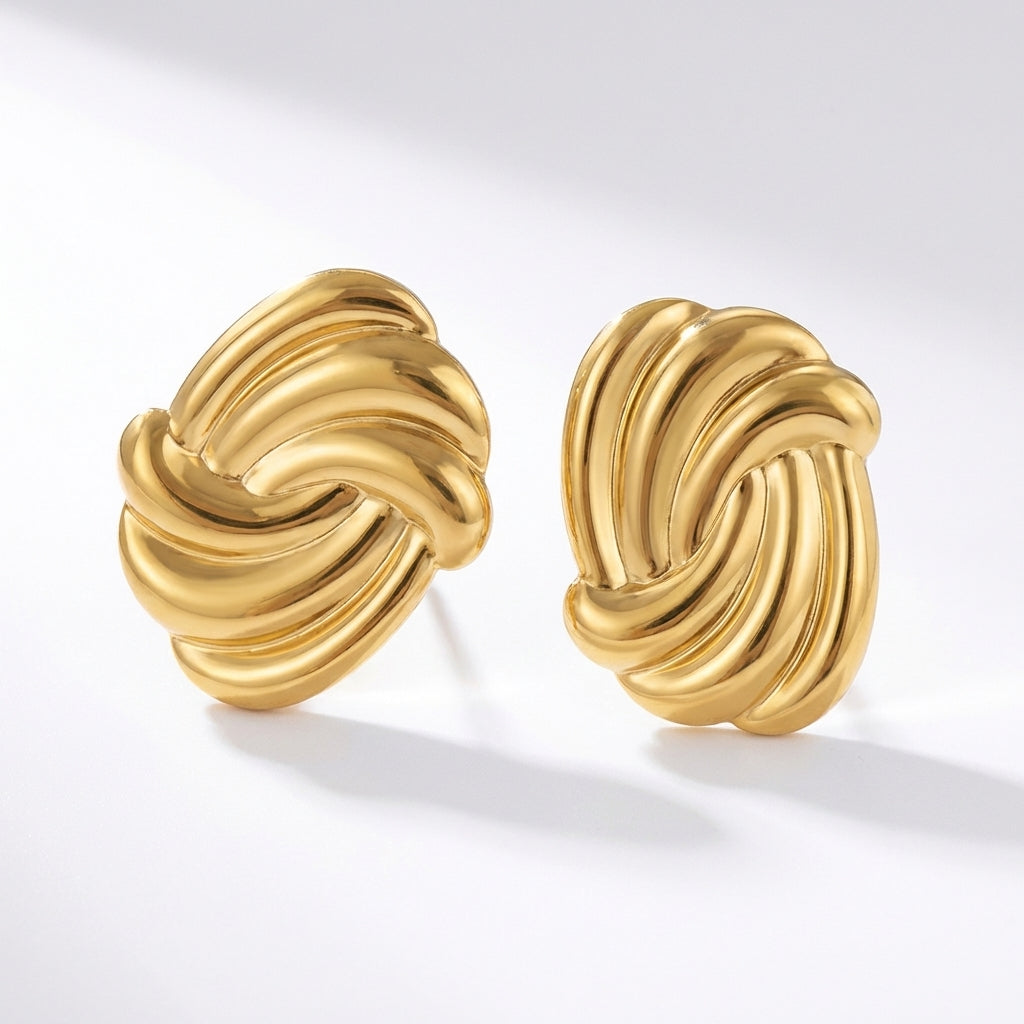 Cercei Nod împletit din Oțel Inoxidabil - Hipoalergenici