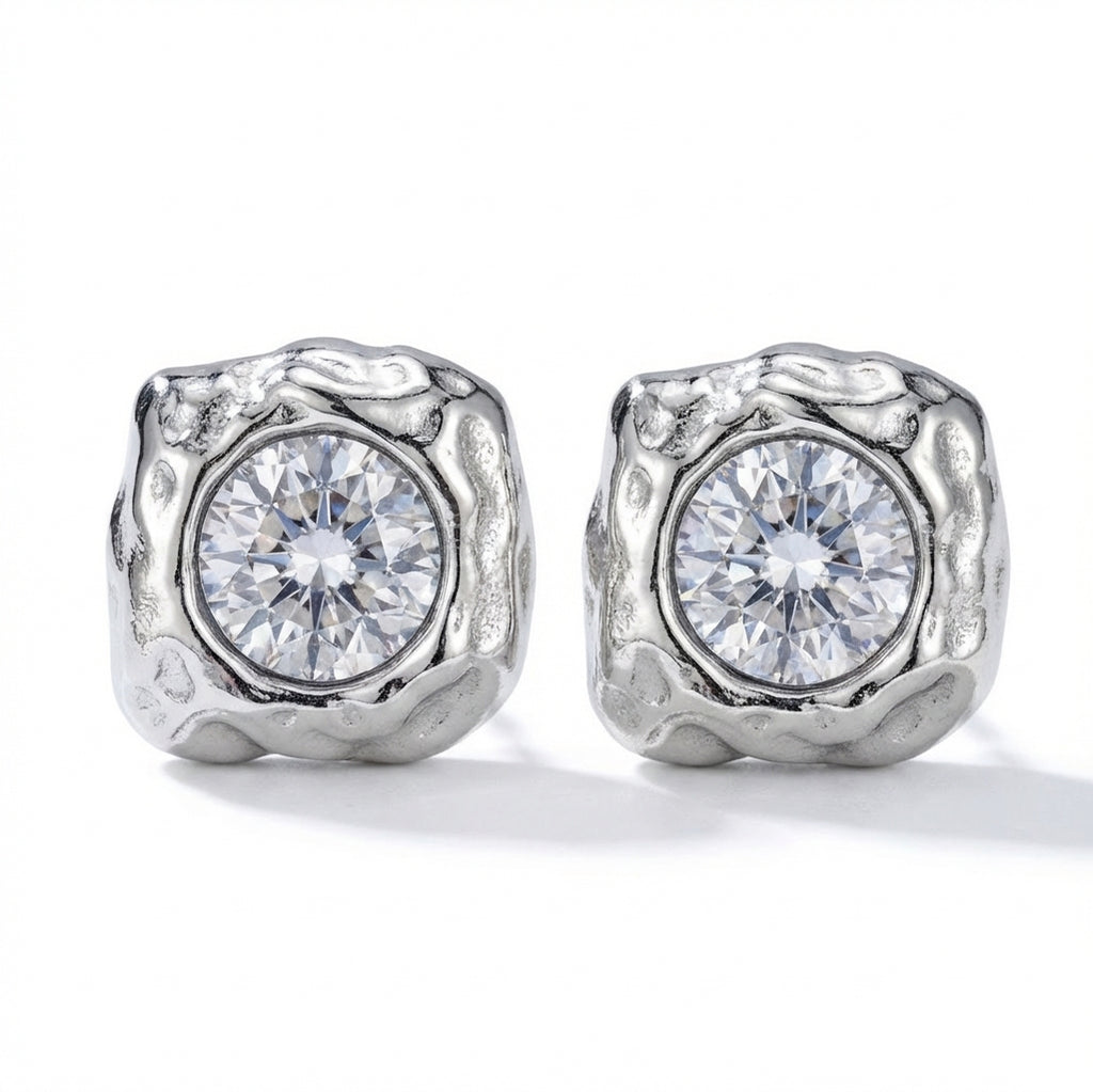 Cercei Pătrat neregulat din Oțel Inoxidabil - Hipoalergenici