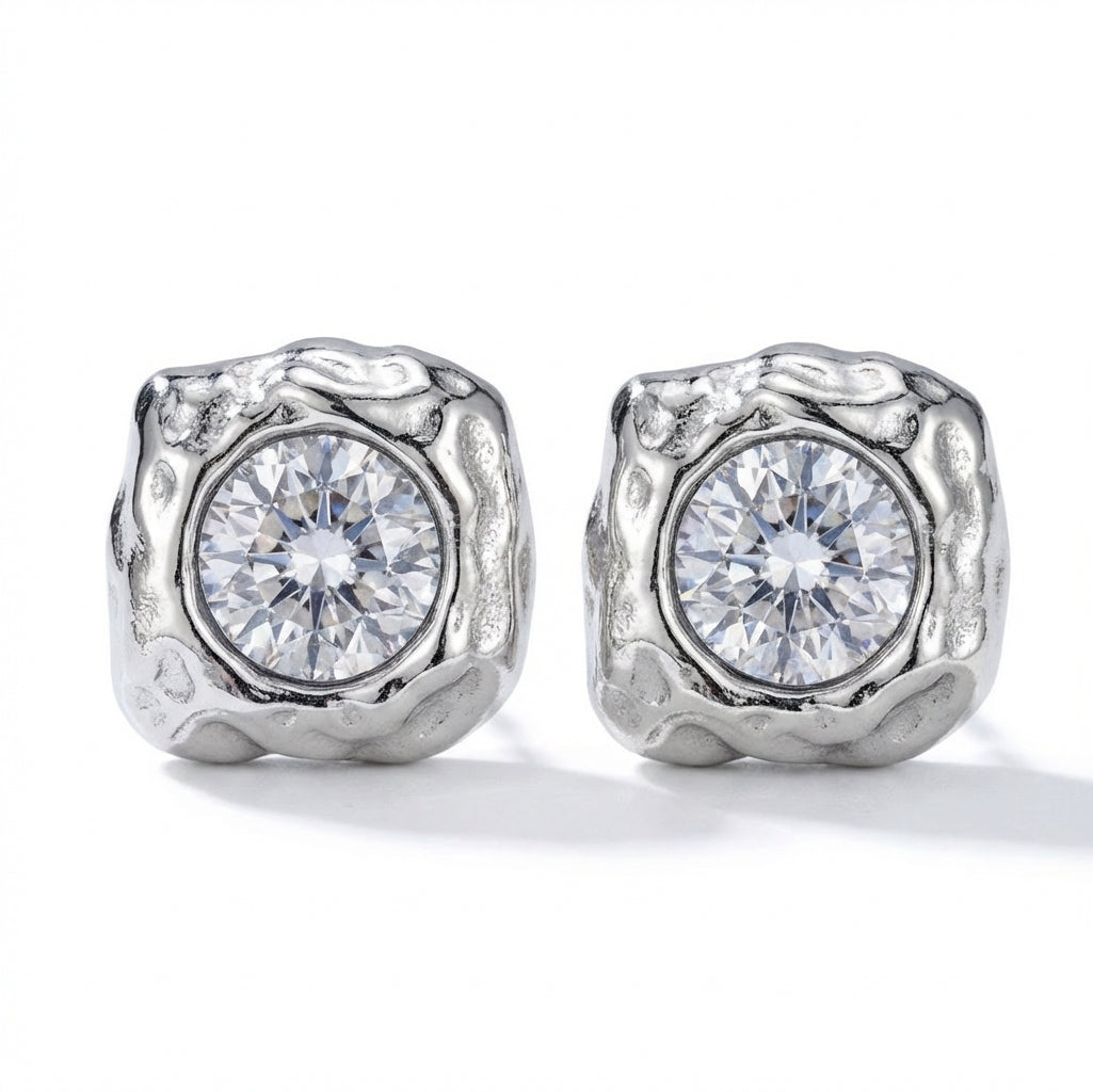 Cercei Pătrat neregulat din Oțel Inoxidabil - Hipoalergenici