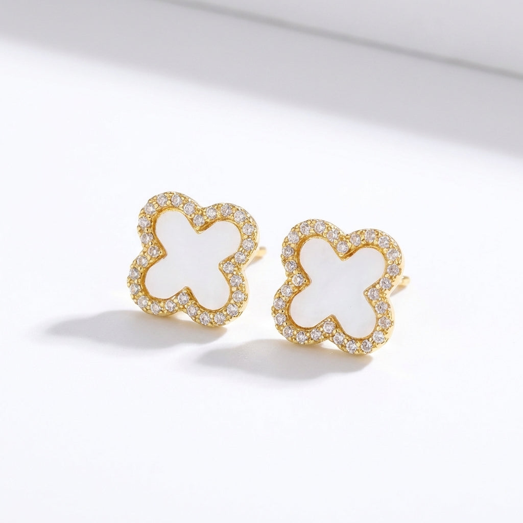 Cercei Alhambra cu Zirconii Oțel Inoxidabil 1.2 cm