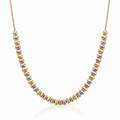 Colier Inox Bile Tricolor Auriu-Argintiu-Rose Gold - Clasic - Hipoalergenic Placat Aur Roz 18K PVD - LPD1524