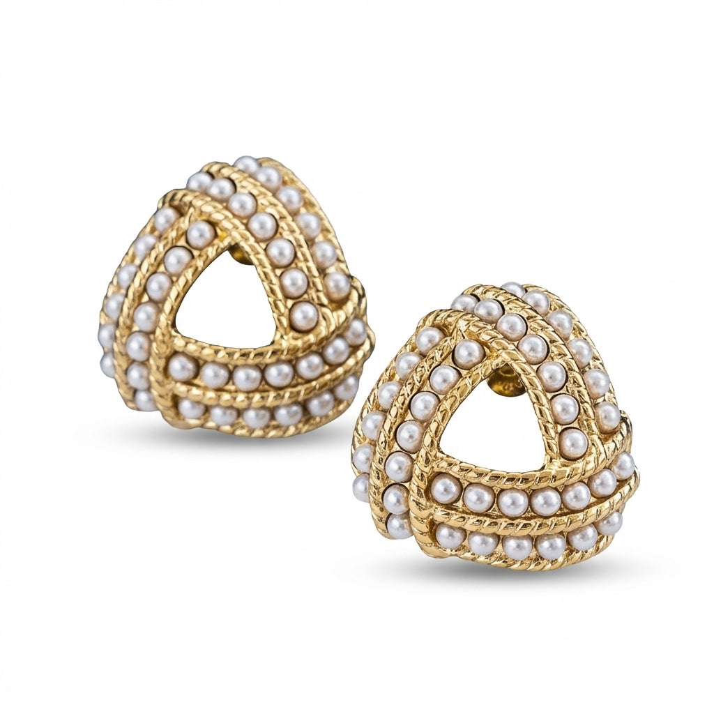 Cercei Nod triunghiular din Oțel Inoxidabil - Hipoalergenici - CM1824