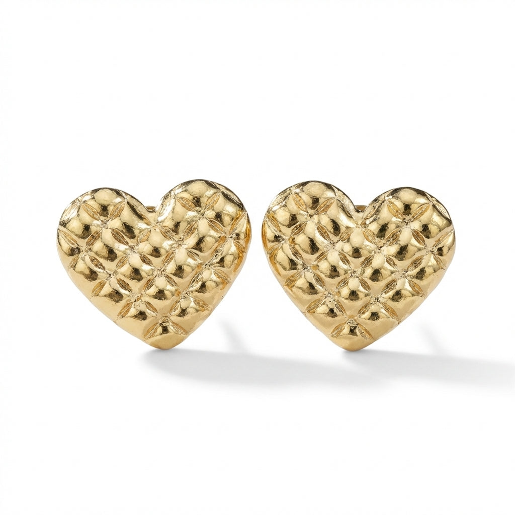 Cercei Inimioară din Oțel Inoxidabil - Hipoalergenici