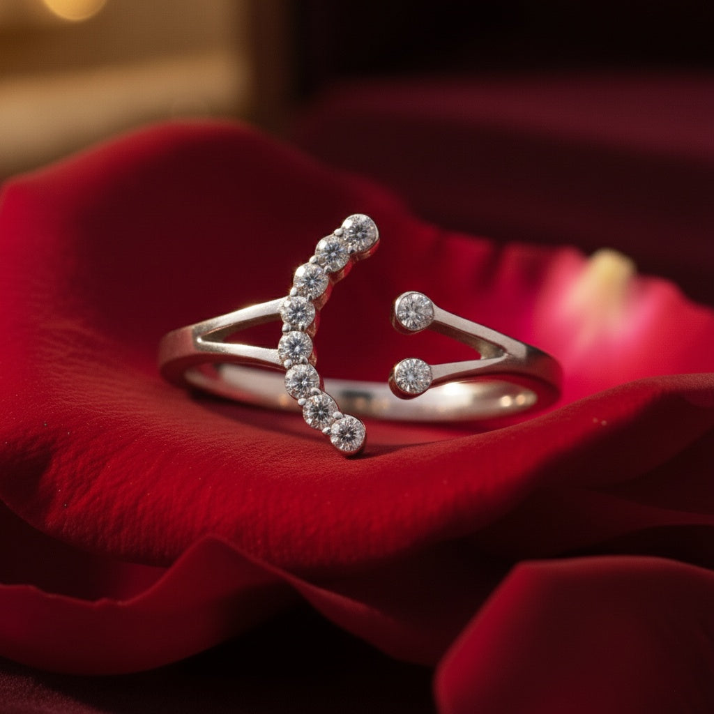 Inel deschis, zirconiu Oțel Inoxidabil Argintiu - Hipoalergenic