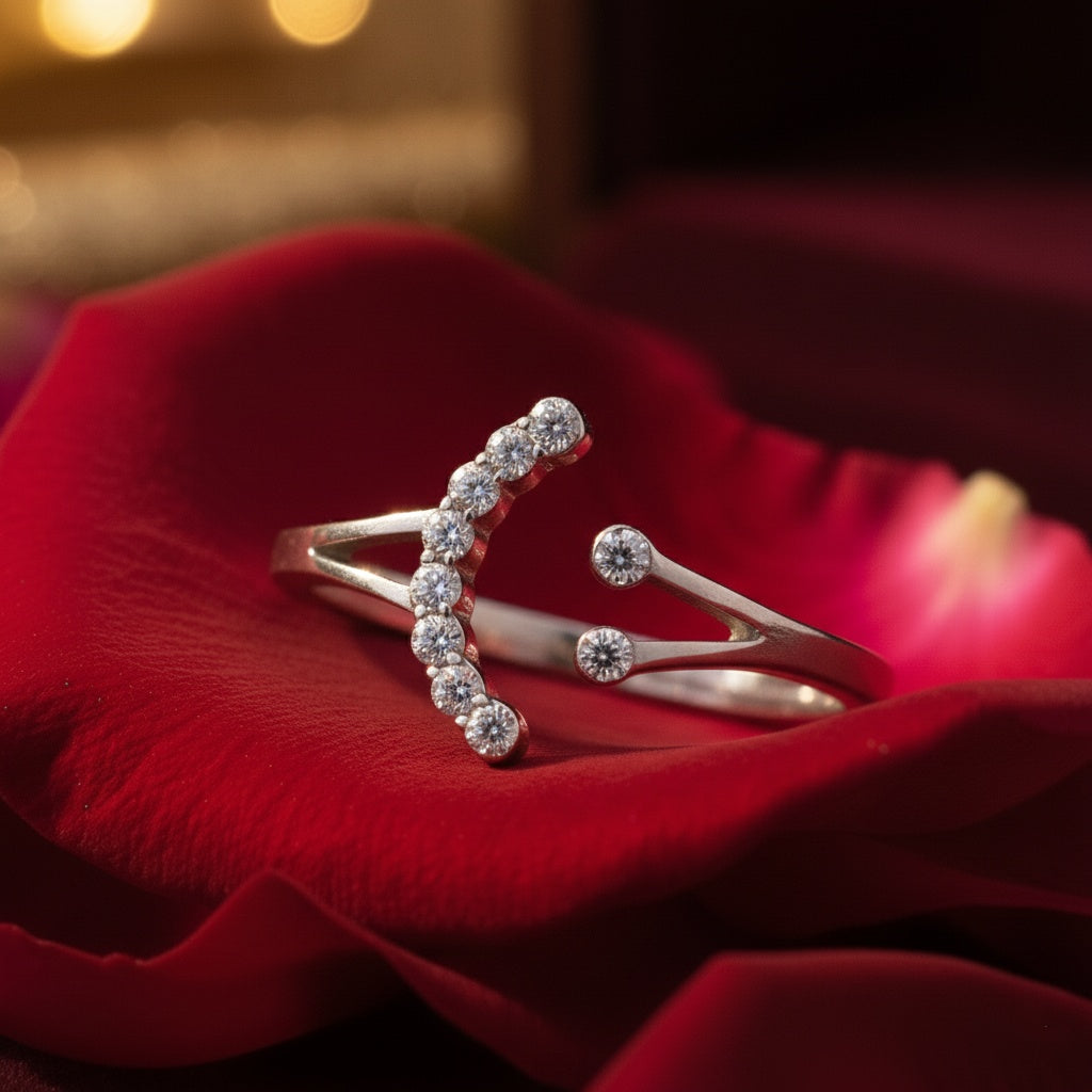 Inel deschis, zirconiu Oțel Inoxidabil Argintiu - Hipoalergenic