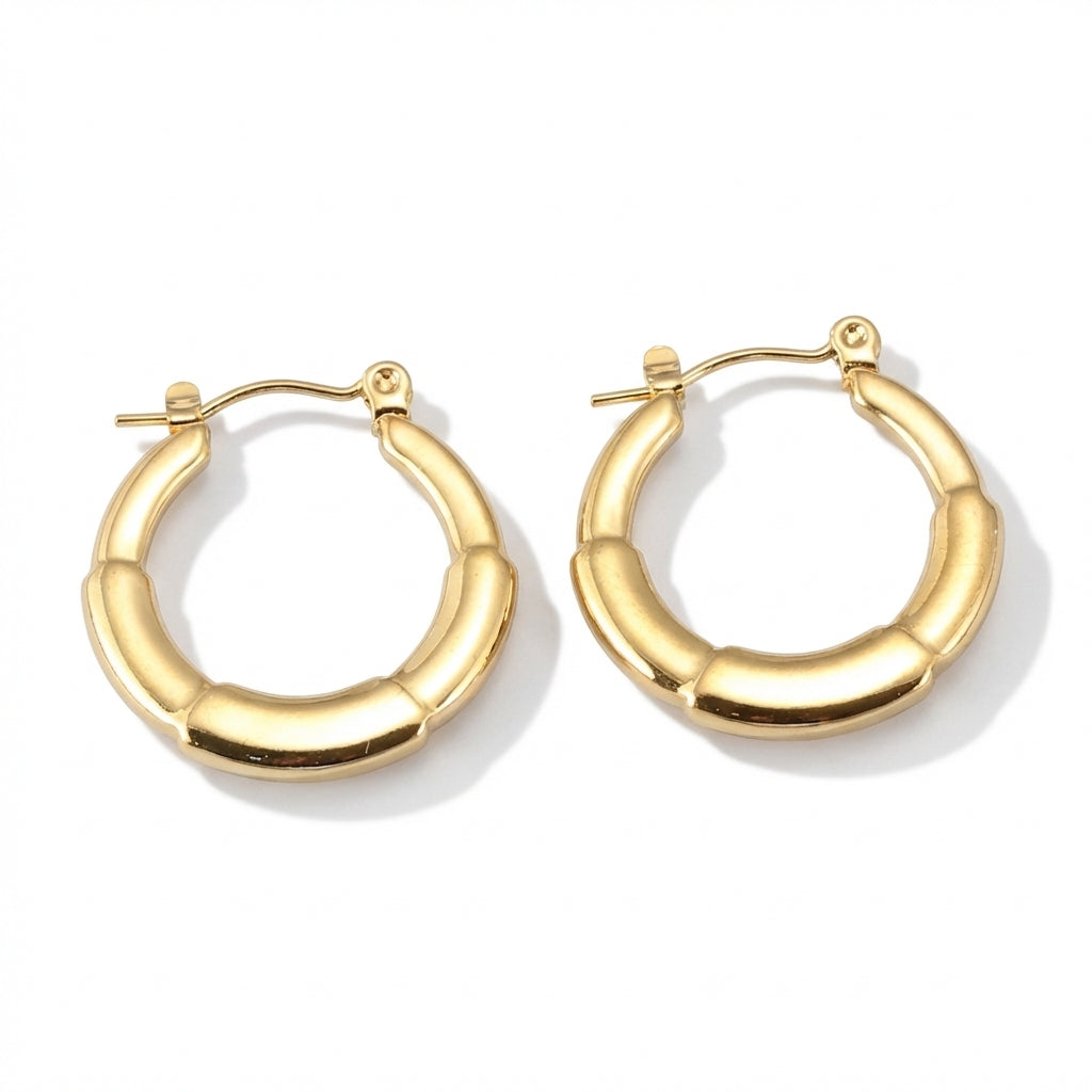 Cercei Creolă segmentată Oțel Inoxidabil 2.2 cm - Hipoalergenici