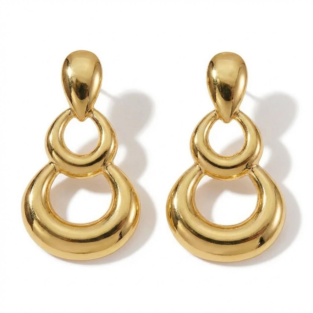 Cercei Geometric din Oțel Inoxidabil - Hipoalergenici