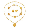 Set Inimioară Stilizată Oțel Inoxidabil 1.2 cm - - Hipoalergenic