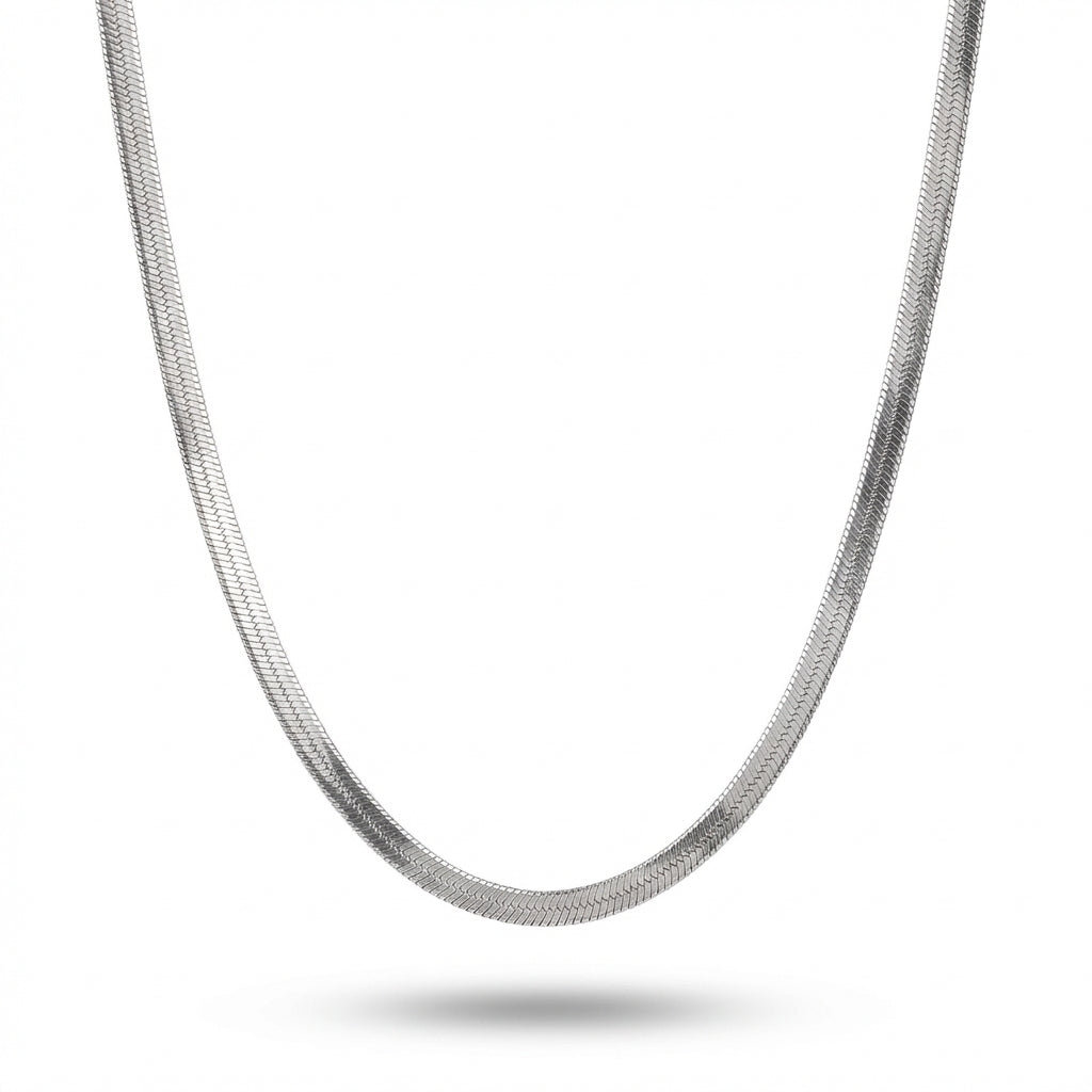 Lănțișor Inox tip Snake Rotund Argintiu - Clasic