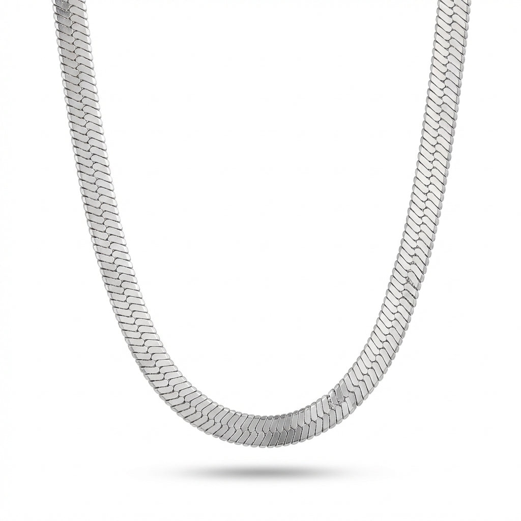 Lănțișor Inox tip Snake Rotund Argintiu Lung - Clasic