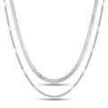 Lănțișor Inox Set Triplu Auriu Snake+Figaro Layered - Minimalist
