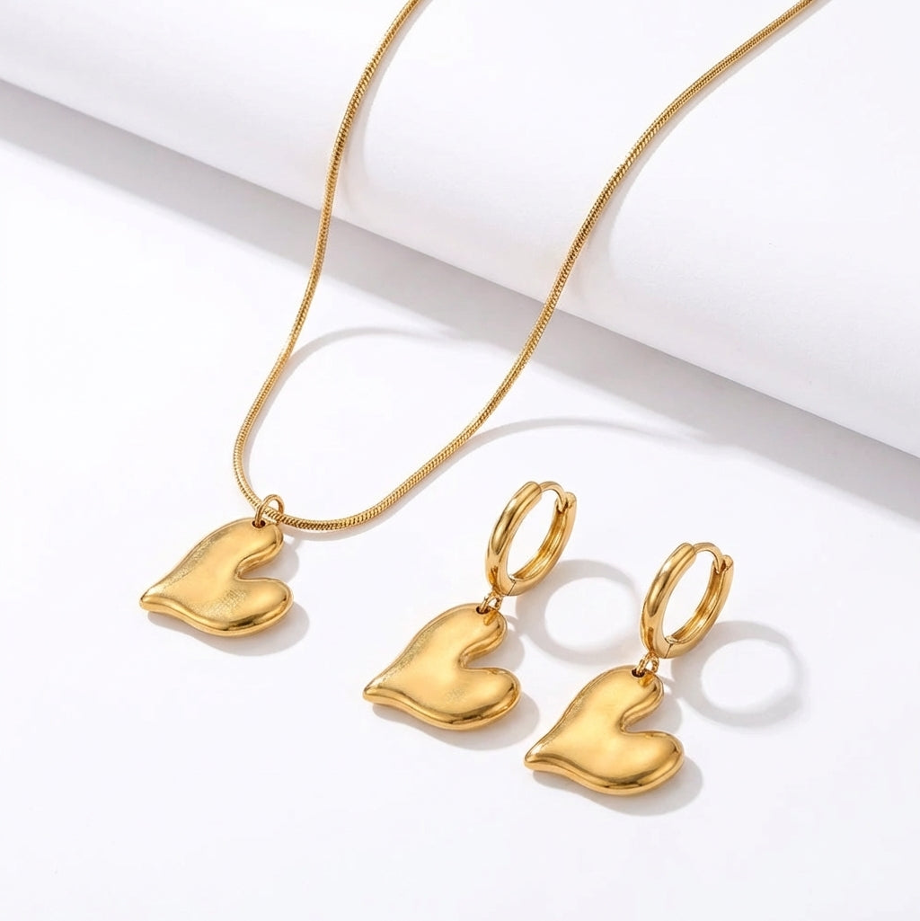 Set Inimioară Oțel Inoxidabil 2 cm - - Hipoalergenic