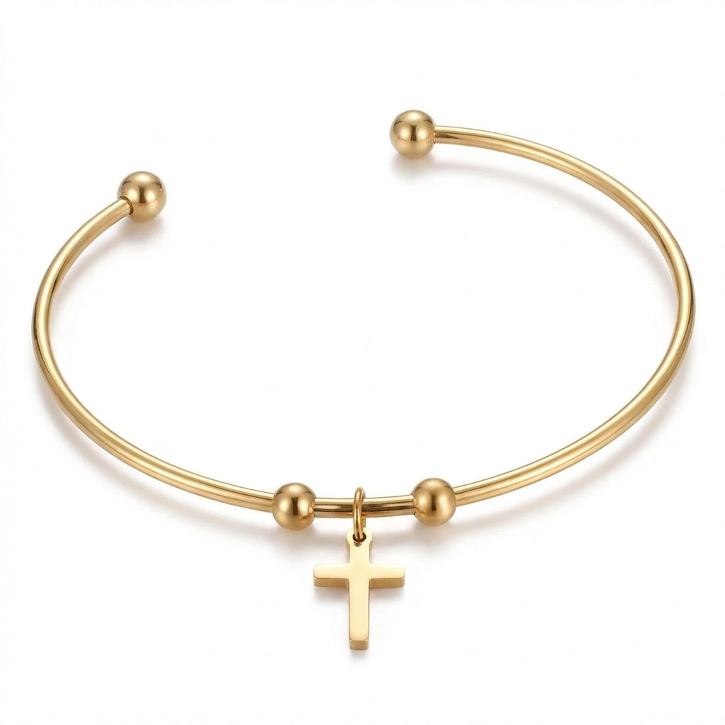 Brățară Cruce Elegantă Oțel Inoxidabil 4mm - Hipoalergenică - BF537