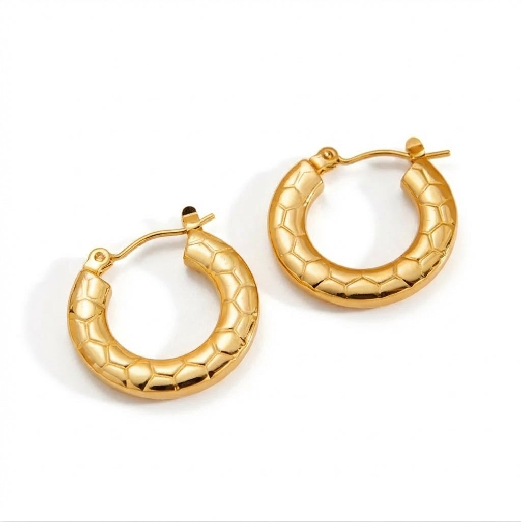 Cercei Creolă geometrică Oțel Inoxidabil 2.3 cm - Hipoalergenici