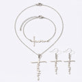 Set Cruce Credință Oțel Inoxidabil 4 cm - - Hipoalergenic