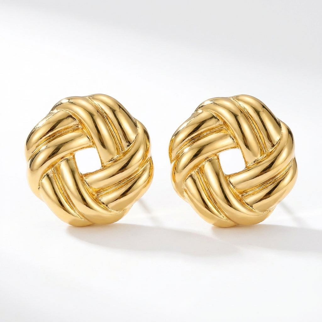 Cercei Nod împletit din Oțel Inoxidabil - Hipoalergenici