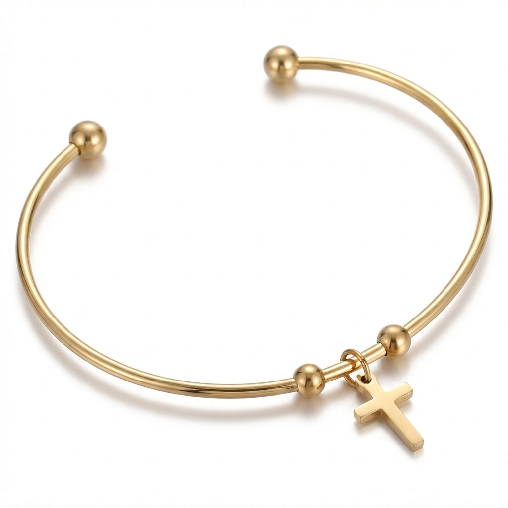 Brățară Cruce Elegantă Oțel Inoxidabil 4mm - Hipoalergenică - BF537