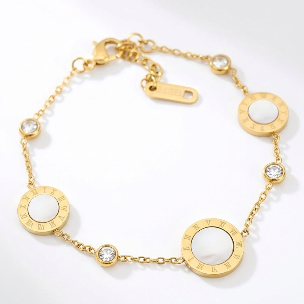 Brățară din Inox cu Pandantive cu 2 Fete Alb/Negru Oțel Inoxidabil Negru - BF1184 - Hipoalergenică