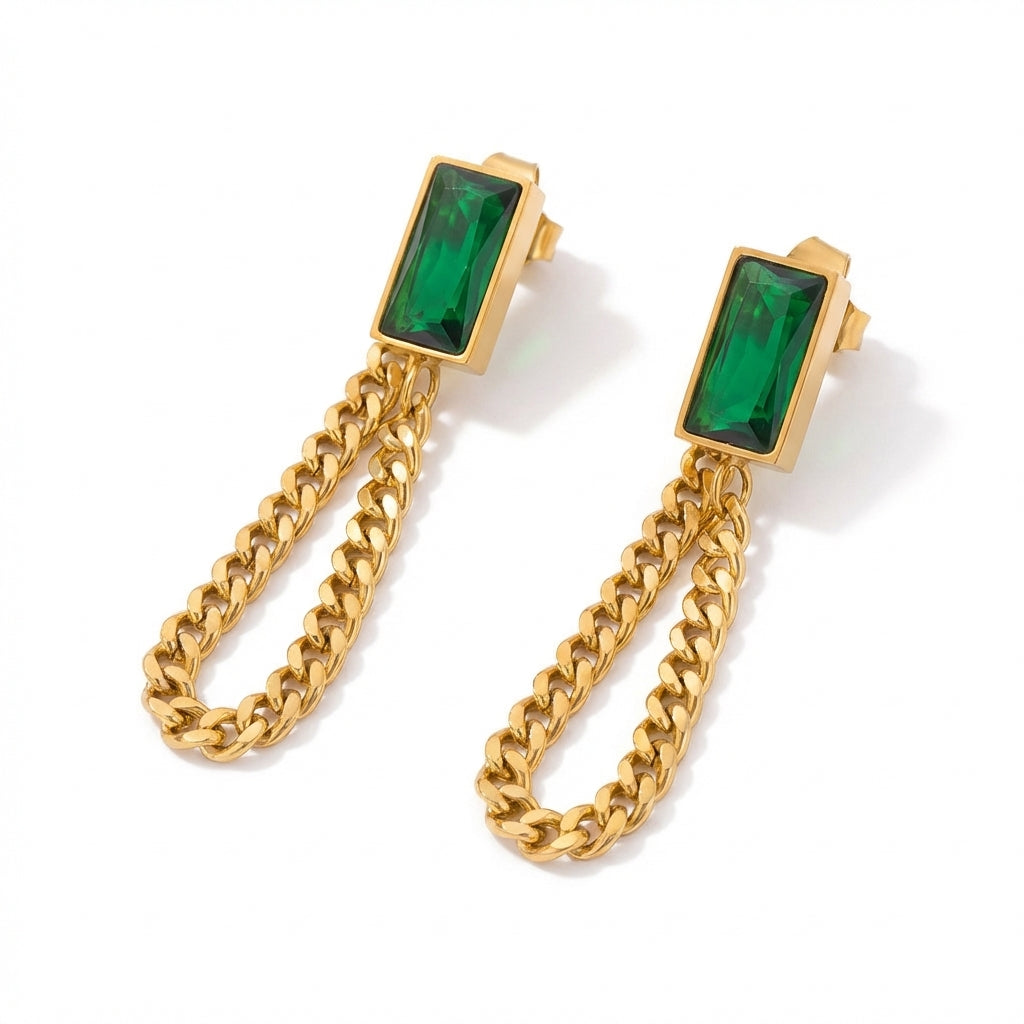 Cercei Lanț geometric din Oțel Inoxidabil - Hipoalergenici