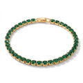 Brățară Tennis din Inox cu Pietre Verzi 4mm - BF1115