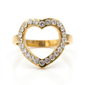 Inel Inimă deschisă, zirconiu Oțel Inoxidabil Auriu - Hipoalergenic
