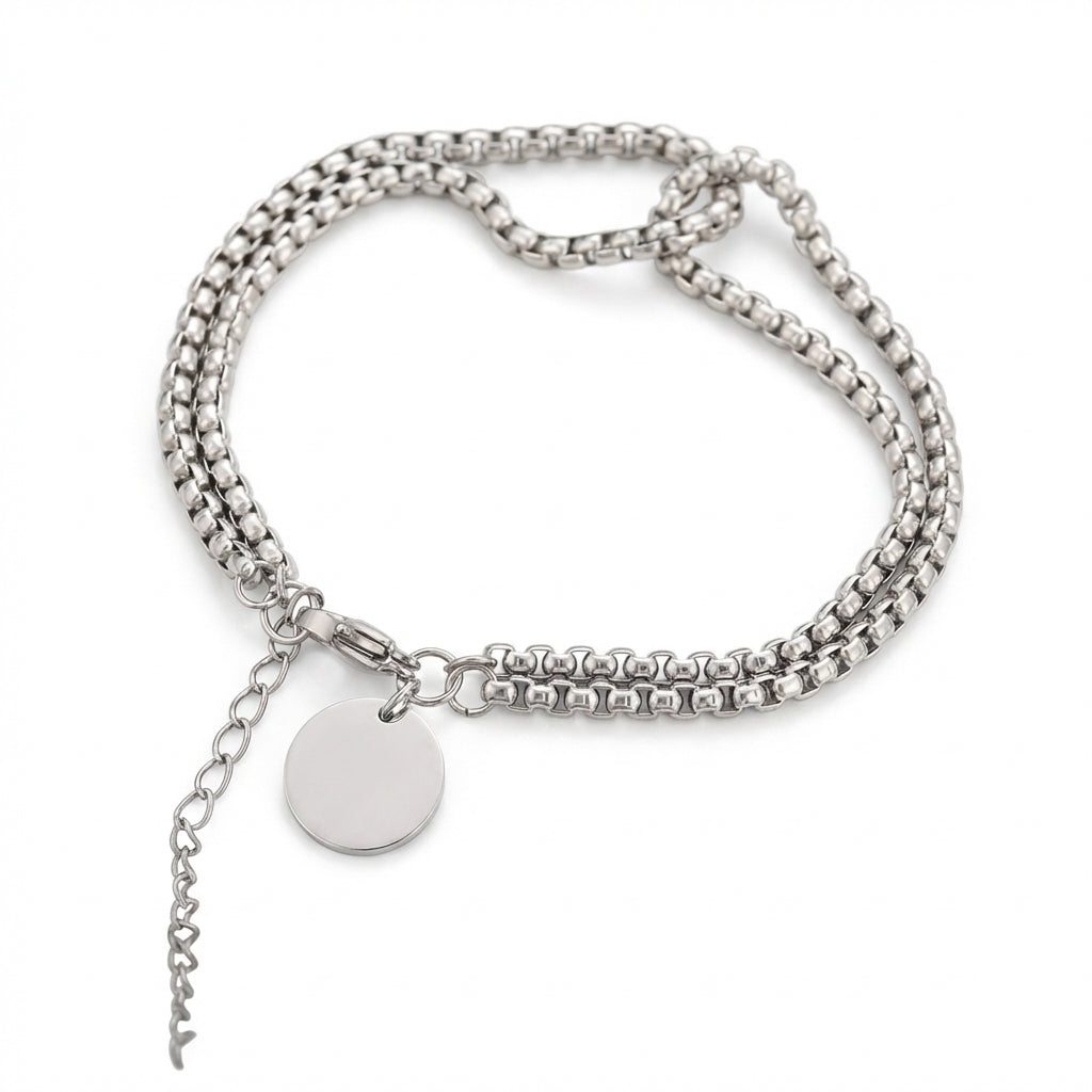 Brățară Bănuț Norocos Oțel Inoxidabil 18.5cm - Hipoalergenică - BF836