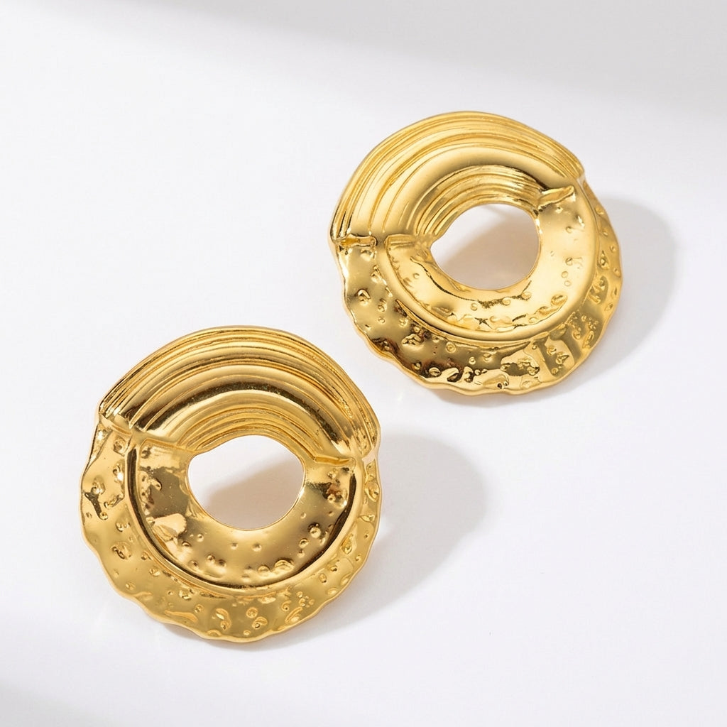 Cercei Inelar geometric din Oțel Inoxidabil - Hipoalergenici