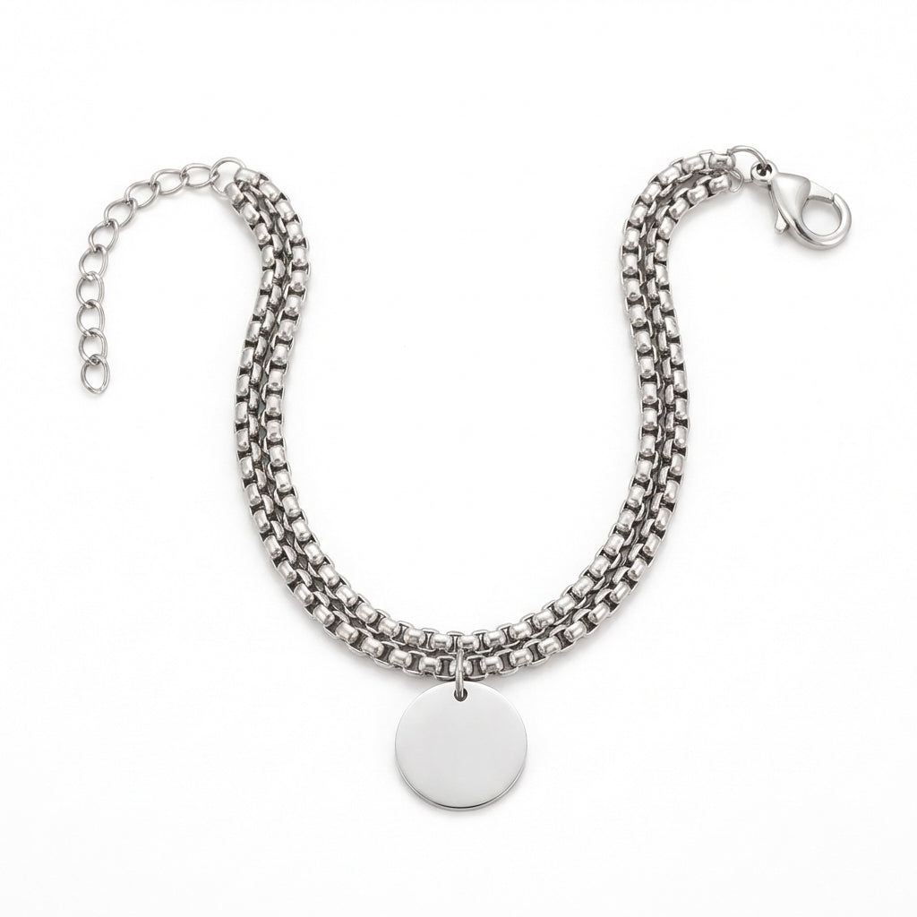 Brățară Bănuț Norocos Oțel Inoxidabil 18.5cm - Hipoalergenică - BF836