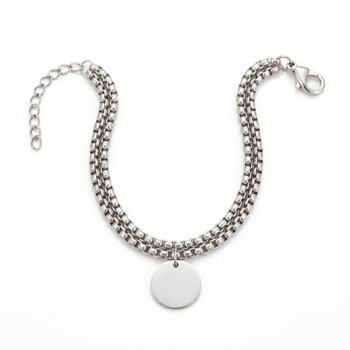 Brățară Bănuț Norocos Oțel Inoxidabil 18.5cm - Hipoalergenică - BF836