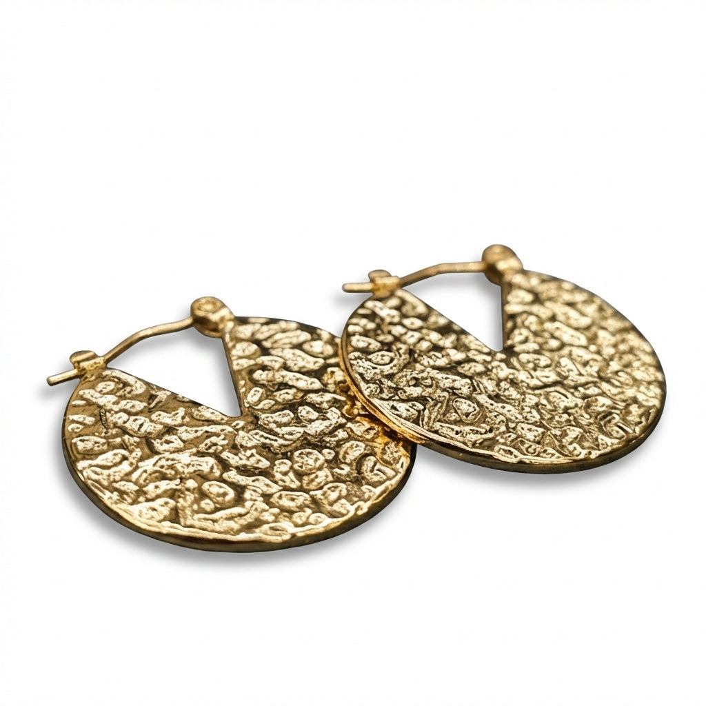 Cercei Disc decupat din Oțel Inoxidabil - Hipoalergenici