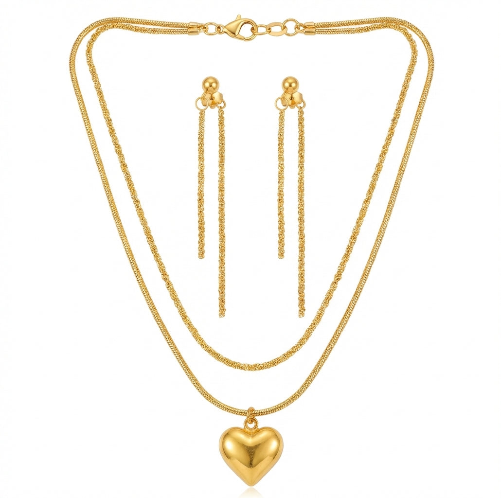 Set Inimioară Oțel Inoxidabil 1.5 cm - - Hipoalergenic