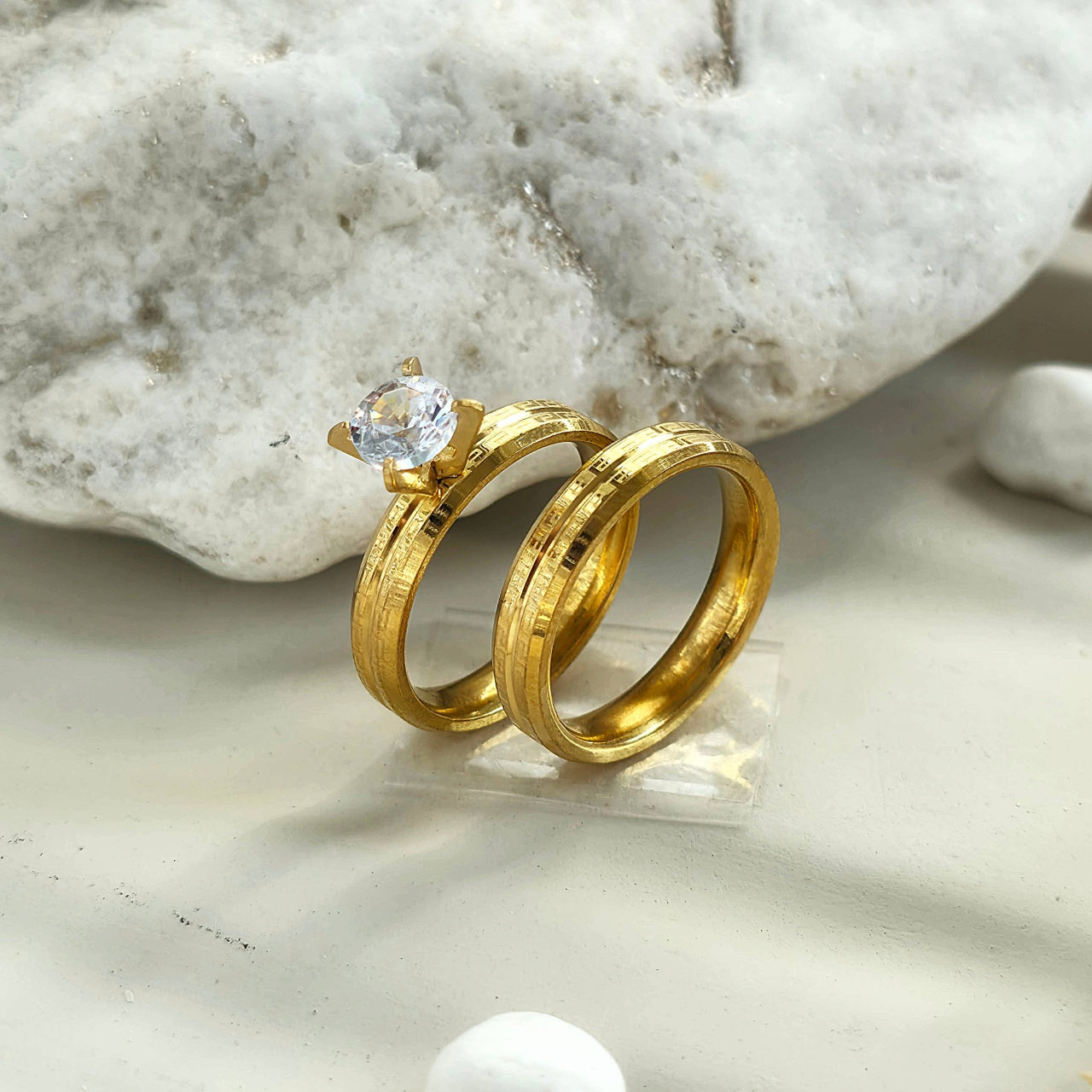 Inel Auriu, cu model grecesc Oțel Inoxidabil Auriu - Hipoalergenic