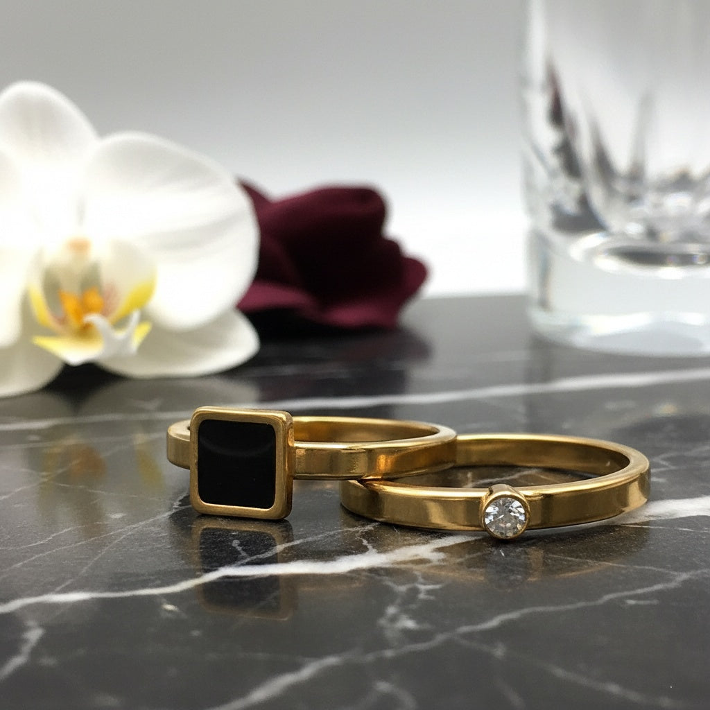 Set Inele Oțel Inoxidabil - Hipoalergenic