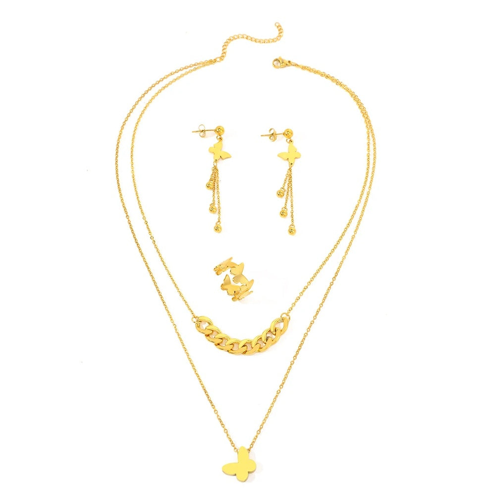 Set Fluture Oțel Inoxidabil - - Hipoalergenic