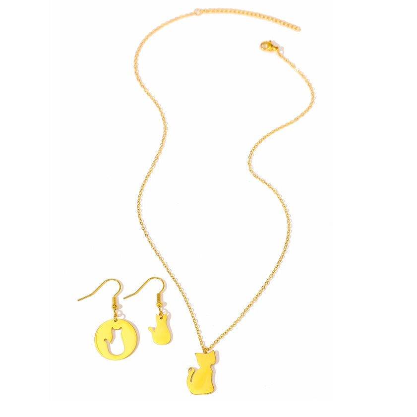 Set Pisică Oțel Inoxidabil 1.8 cm - - Hipoalergenic