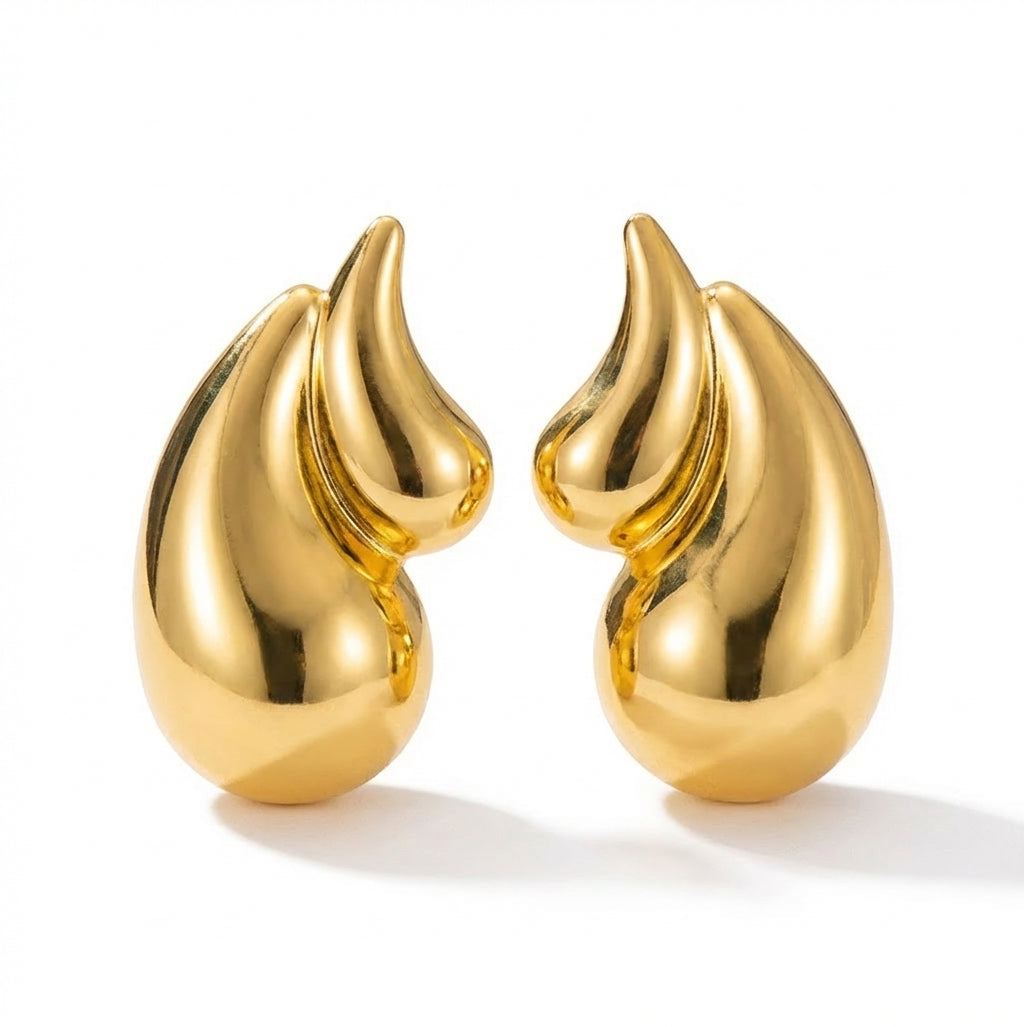 Cercei Picătură stilizată din Oțel Inoxidabil - Hipoalergenici