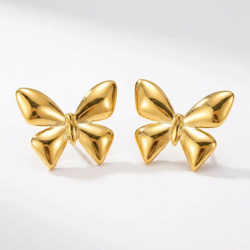 Cercei Fluture din Oțel Inoxidabil - Hipoalergenici