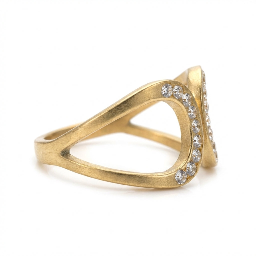 IND1375 Side Profile - Inel Deschis C CZ Auriu