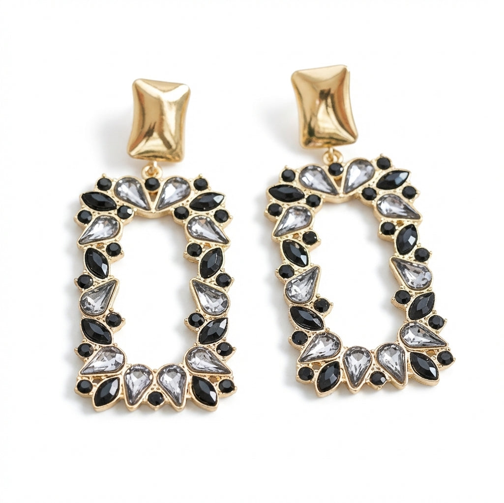 Cercei Dreptunghiular geometric din Oțel Inoxidabil - Hipoalergenici