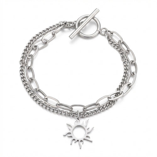 Brățară Soare Oțel Inoxidabil 19.5cm – detaliu