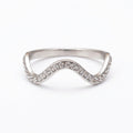Inel Bandă ondulată zirconiu Oțel Inoxidabil Argintiu - Hipoalergenic