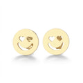 Cercei Smiley cu inimi Oțel Inoxidabil 1.3 cm - Hipoalergenici